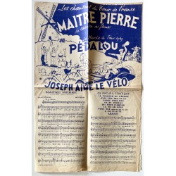 1949 - Partition "Les chansons du Tour de France" dont "Pedalou" la marche du Tour 1949