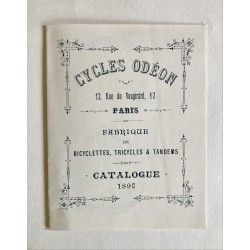1897 - catalogue Cycles...