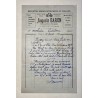 Auguste Baron à Leugny (Yonne) - Lettre à entête du 14 mars 1920