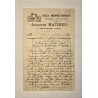 Auguste Mathieu à Septfonds (Yonne) - Lettre à entête du 1 février 1920