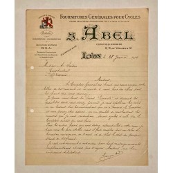 J. Abel à Lyon (Rhône) - Lettre à entête du 28 janvier 1914