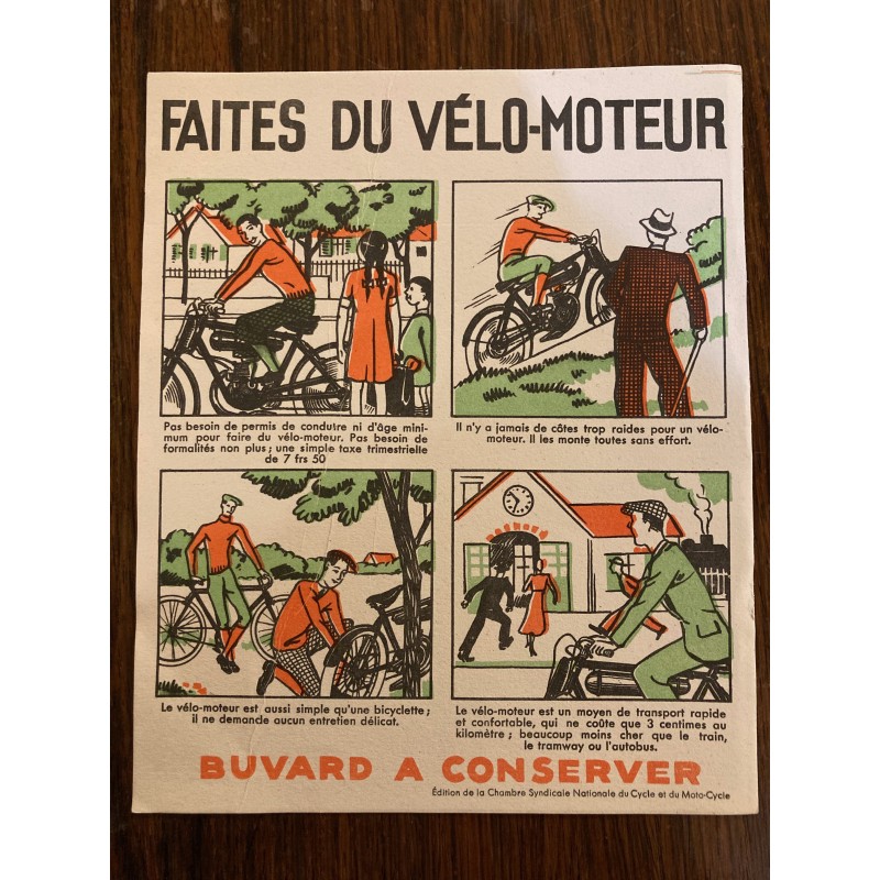 Buvard Faites du vélo-moteur