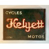 Tôle peinte d'agent des cycles et motos Helyett - 50 x 54 cm