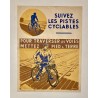 1958 - Affichette SNCF pour la sécurité à bicyclette