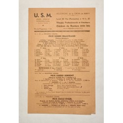 1942 - Velodrome de la Croix-de-Berny - Programme du 25 mai 1942