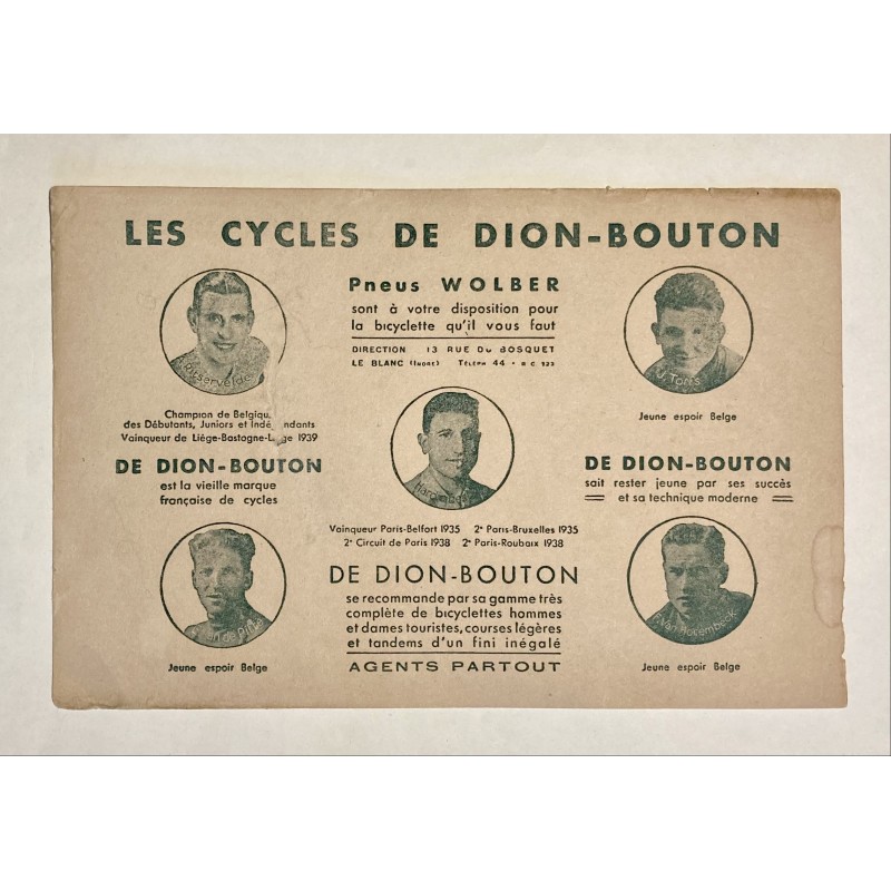 Buvard Cycles De Dion-Bouton à Le Blanc (Indre) - 2