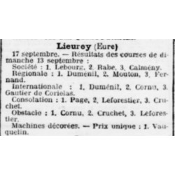 Extrait du journal "Le Vélo" du samedi 19 septembre 1903 (page 2)