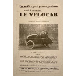 1936 - Feuillet Velocar à...