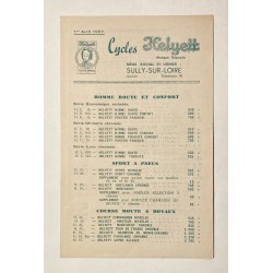 1937 - Tarifs Cycles Helyett