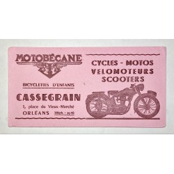 Buvard Cycles Motobécane - Agence Cassegrain à Orléans (loiret)