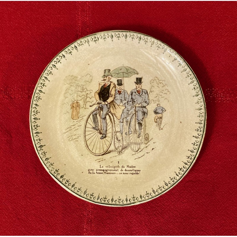 Assiette "les cyclistes"  1 - HB & Cie
