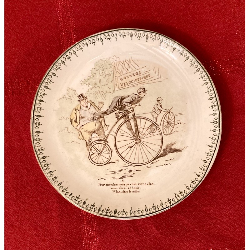Assiette "les cyclistes"  4 - HB & Cie
