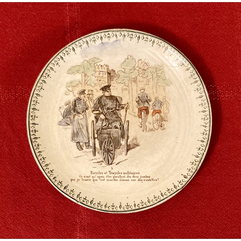 Assiette "les cyclistes"  5 - HB & Cie