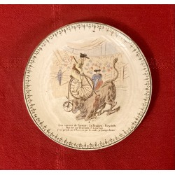 Assiette "les cyclistes"  6 - HB & Cie