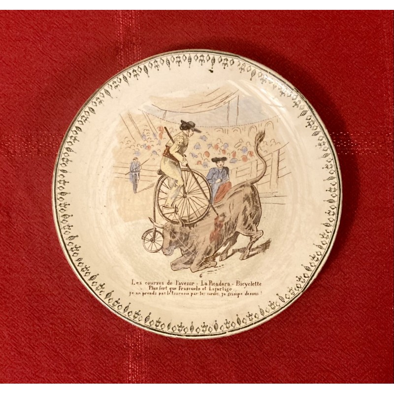 Assiette "les cyclistes"  6 - HB & Cie