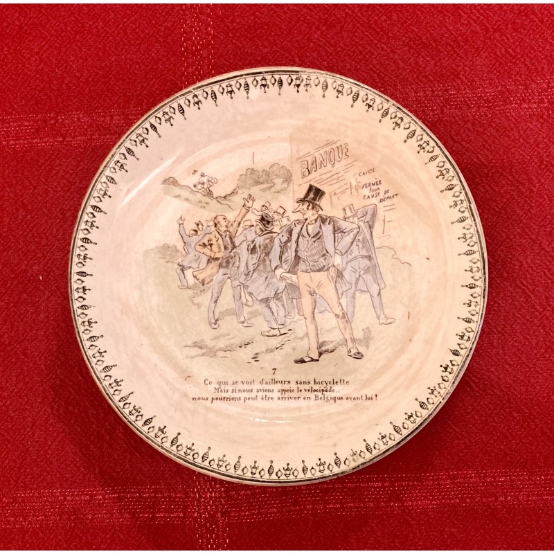 Assiette "les cyclistes"  7 - HB & Cie