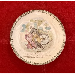 Assiette "les cyclistes"  9 - HB & Cie