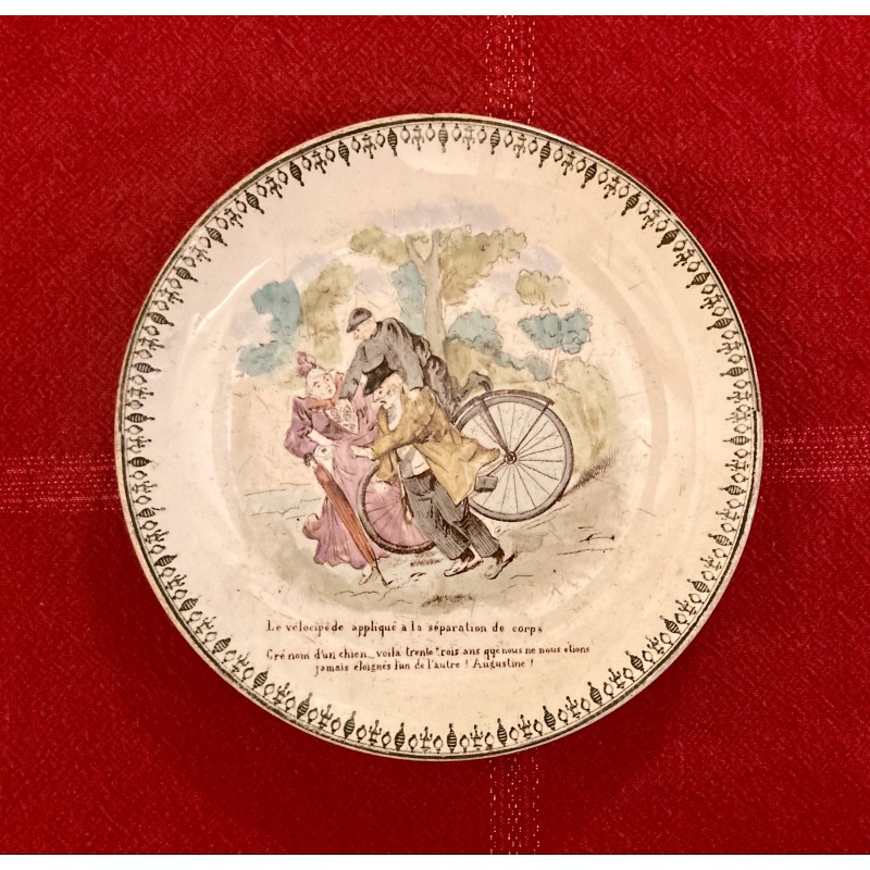 Assiette "les cyclistes"  9 - HB & Cie