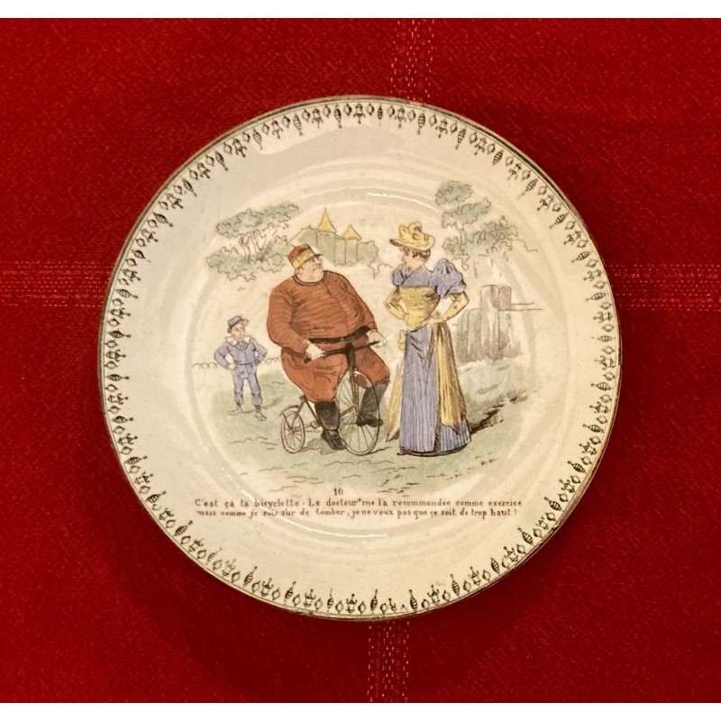 Assiette "les cyclistes" 10 - HB & Cie
