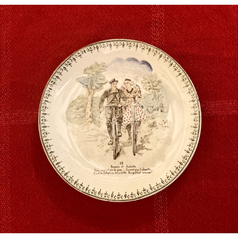 Assiette "les cyclistes" 12 - HB & Cie
