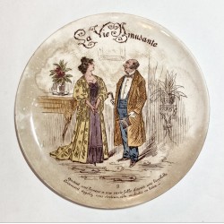 Assiette parlante - série "La vie amusante" 9 - Creil et Montereau