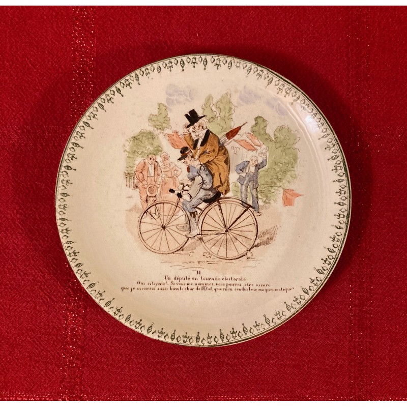 Assiette "les cyclistes" 11 - HB & Cie