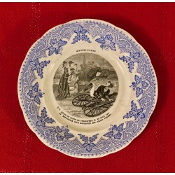 Assiette parlante - série "Histoire de rire" 1 - Creil et Montereau