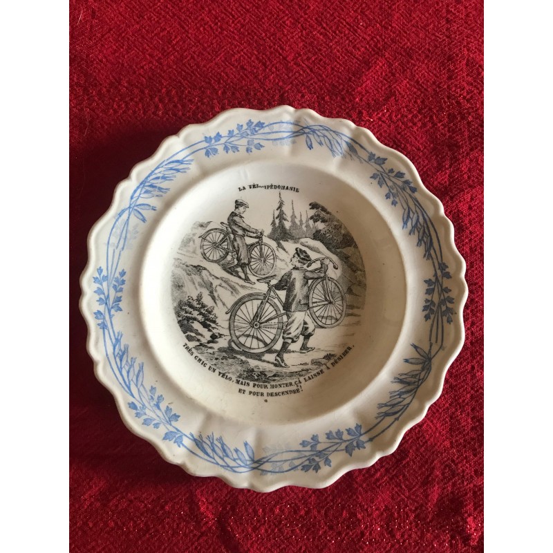 Assiette "La Vélocipédomanie"  9 - Creil et Montereau