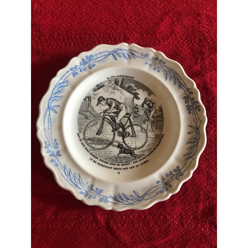 Assiette "La Vélocipédomanie" 11 - Creil et Montereau