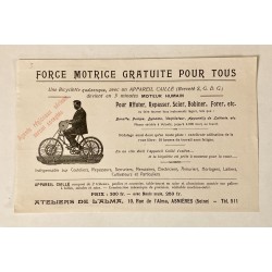 1921 - Feuillet Force Motrice Caillé à Asnières (Seine)