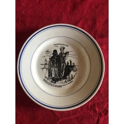 Assiette parlante - GIEN - série Fantaisies - début des années 1870