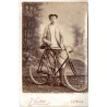 1898 (circa) - Photo d'un cycliste - (Sarthe)
