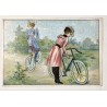 1900 (circa) - 2 chromos publicitaires thème cyclistes - Maison Bortoli frères