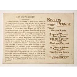 1900 (circa) - Chromo style art nouveau "Le Cyclisme" - Biscuits Pernot