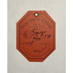1914 - carte de membre de...