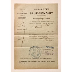 1915 - Sauf conduit pour...