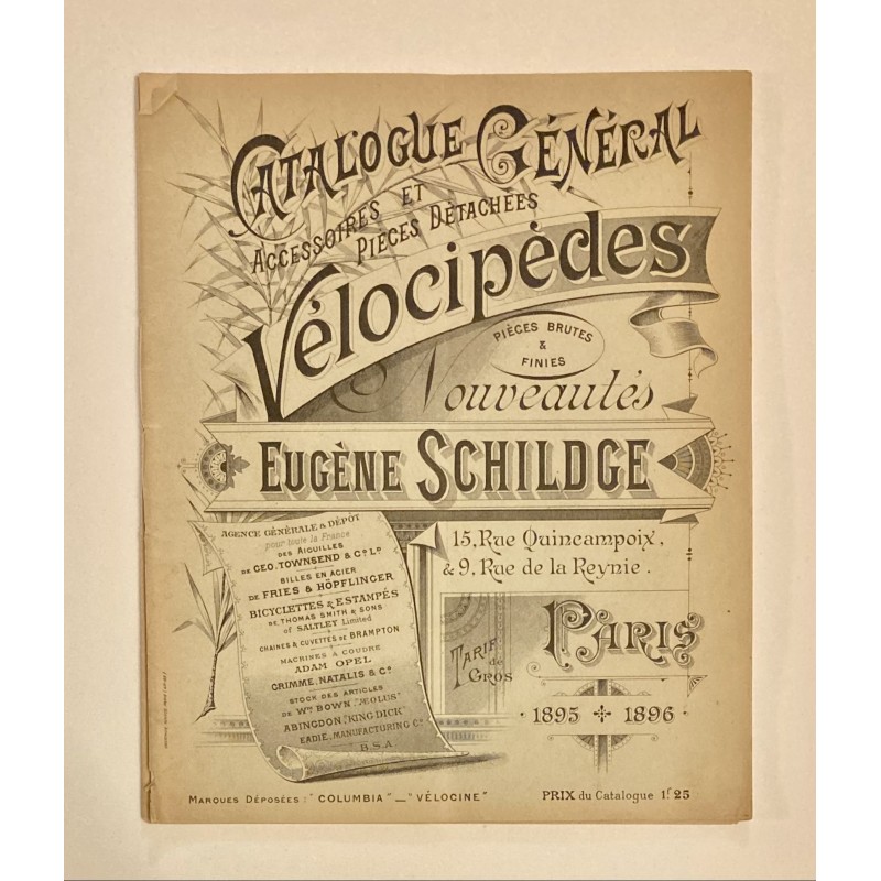 1895 - catalogue Eugène Schildge - Paris