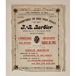 1921 - Accessoires pour Cycles J-B Barbier (Cycles Royal-Fabric à Saint-Etienne)