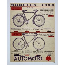 1933 - Feuillet Cycles...