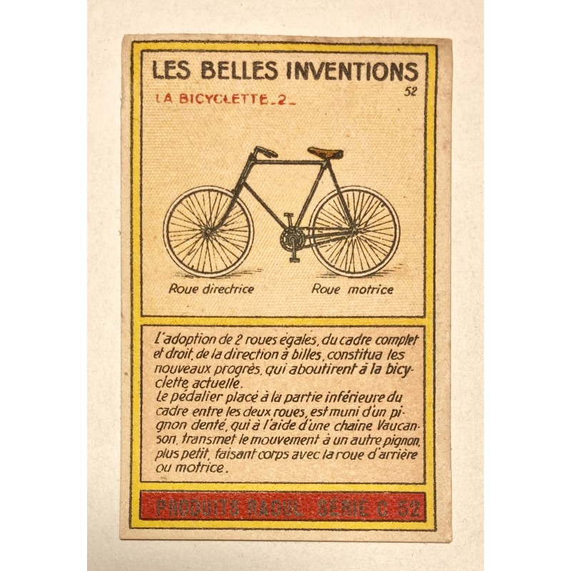 1950 (circa) - Image à collectionner des produits Raoul à La Rochelle (Charente-Maritime) - La Bicyclette 2