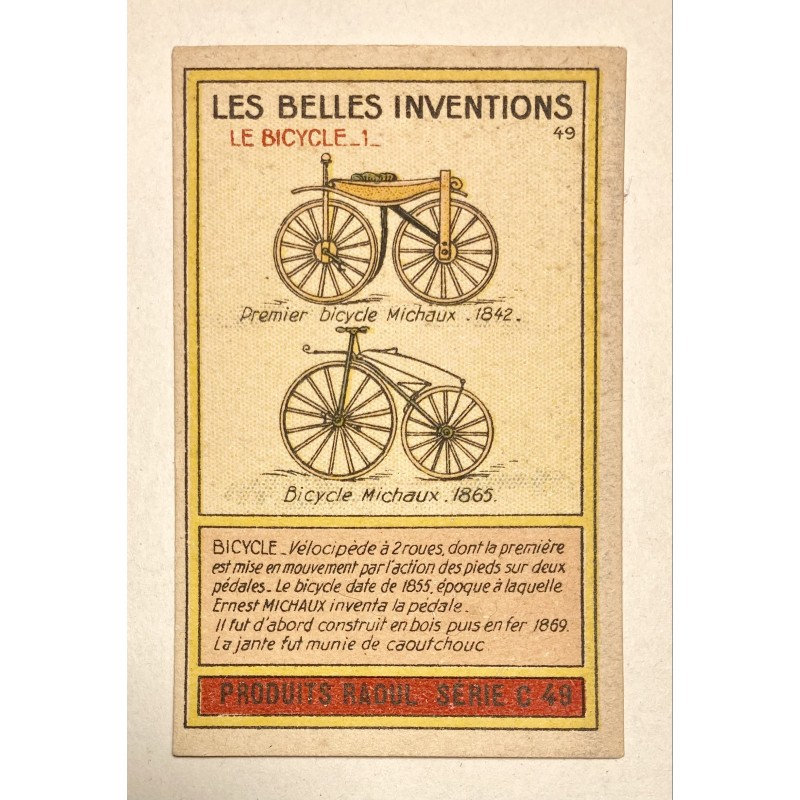 1950 (circa) - Image à collectionner des produits Raoul à La Rochelle (Charente-Maritime) - Le Bicycle 1