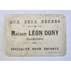 1900 (circa) - 3 chromolithographies publicitaires thème Cycliste (maison de confection "Aux deux nègres")