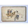 1895 (circa) - Chromolithographie "La politesse à bicyclette"