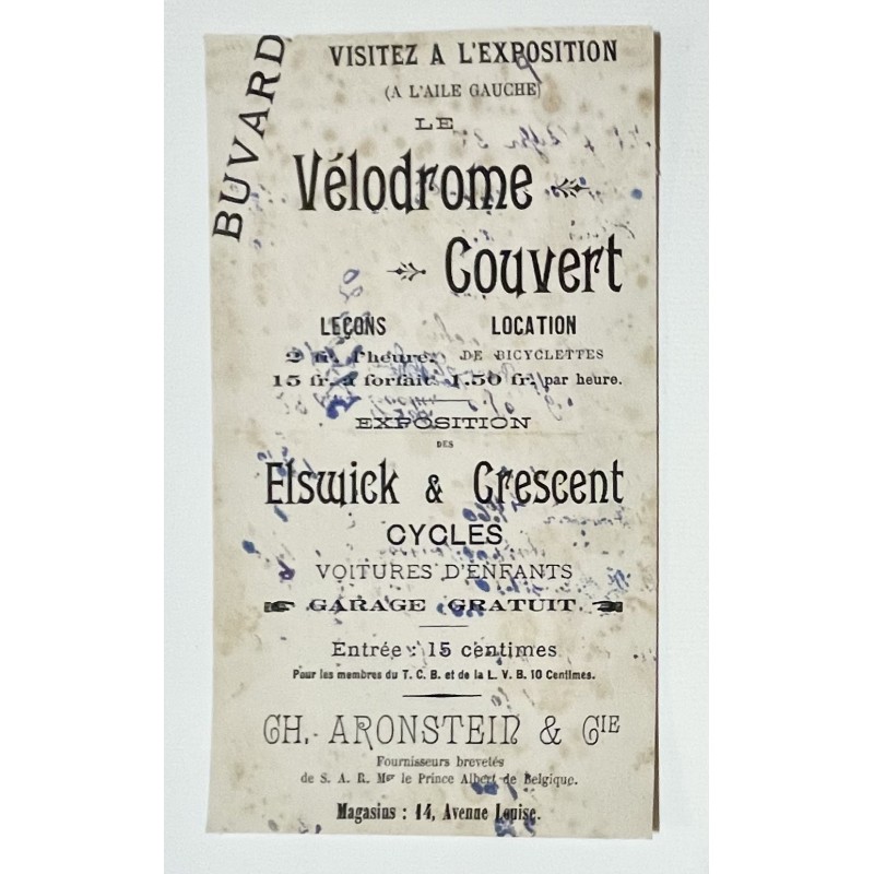 Buvard Cycles Elswick et Crescent ( revendeur Ch. Aronstein & Cie à Brussel (Belgique))