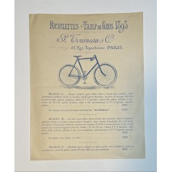 1895 - Tarif des Cycles P....