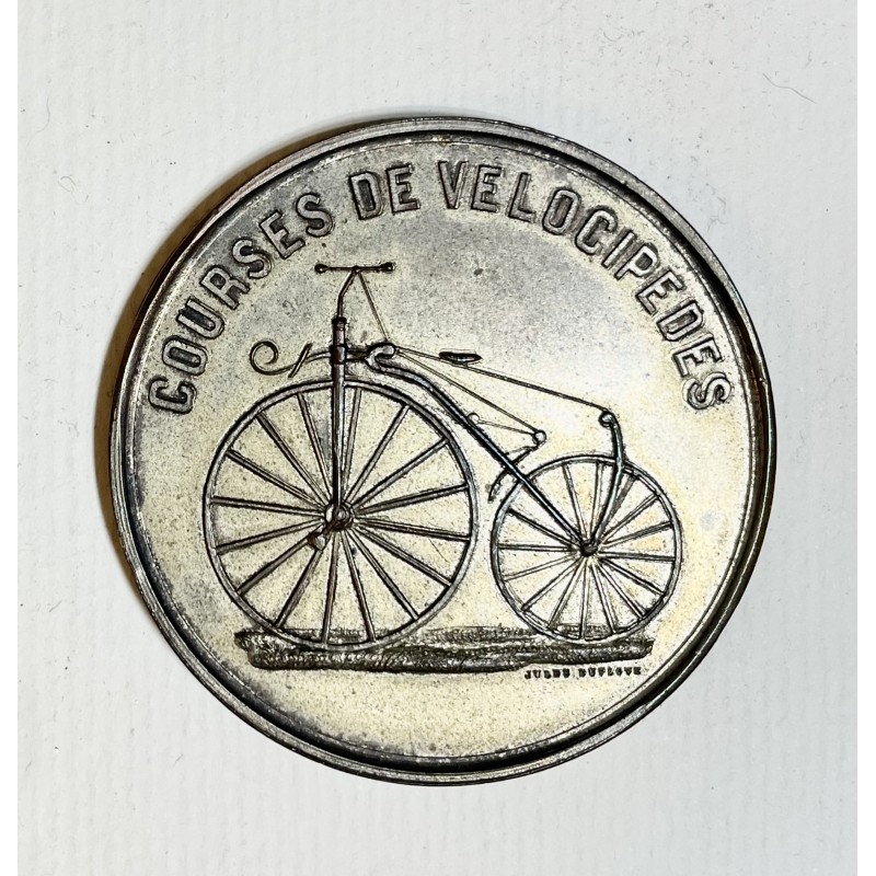 1869 (circa) - Médaille Courses de Vélocipèdes - signée Jules Duployé - sous écrin - non attribuée