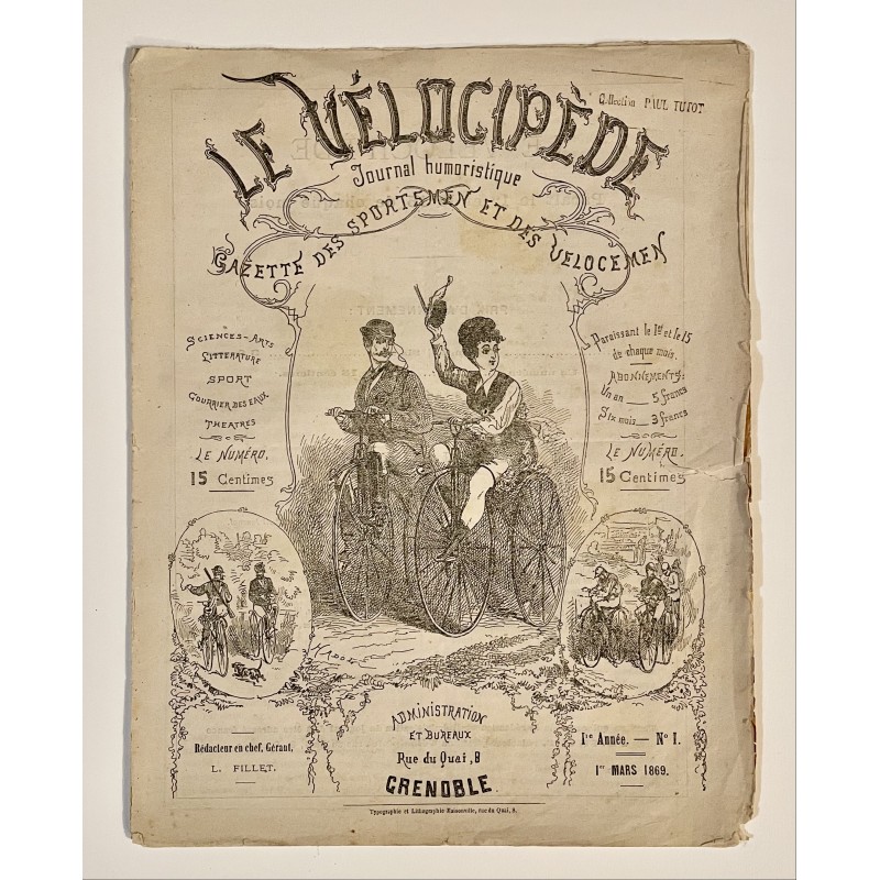 1869 - Revue " Le Vélocipède" du 1er mars 1869