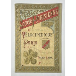 1891 (circa) - catalogue " Société Parisienne de construction vélocipédique" - Paris