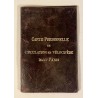 1893 - carte personnelle de circulation en vélocipède dans Paris