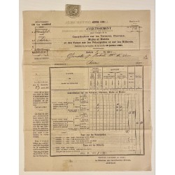 1902 - Avertissement pour l'acquit ... des taxes sur les vélocipèdes
